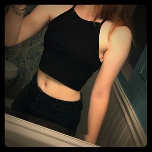 Black crop top